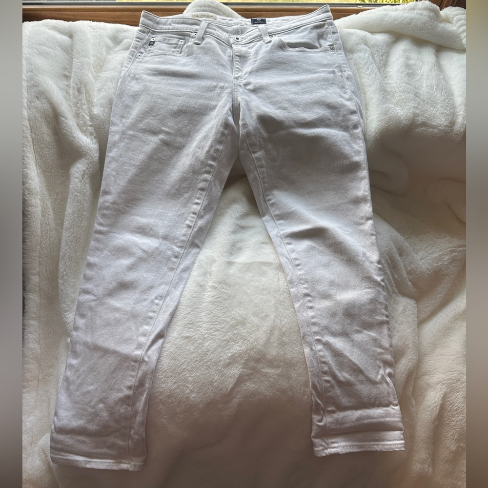 AG Stilt Crop White Jeans 29